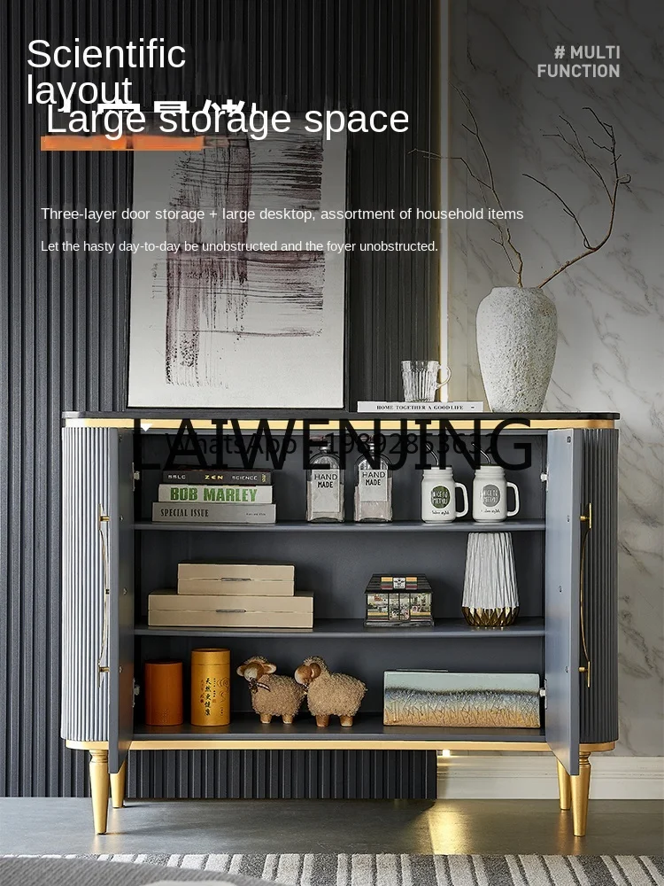 7ZSPItalian Living Room Entrance Cabinet Living Room Partition Decoration Doorway Shoe Cabinet Complete Set
