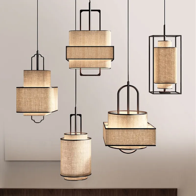 

Minimalist restaurant chandelier Nordic modern simple dining table bar light designer office tea room art strip light