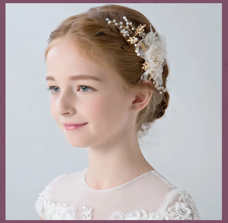 New Headband Girls' Hair Accessories, Children's Headdress, Wreath, Head Flower, Performance Accessories, Headdress Side Clip,