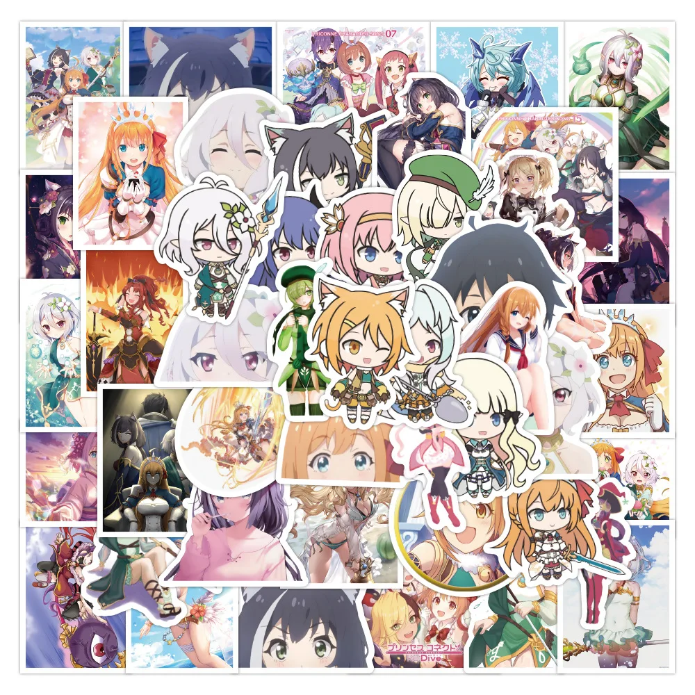 10/30/50PCS Princess Connect Re:Dive Stickers Anime Cute Decals DIY Laptop Phone Notebook Fridge Bicycle Sticker Kids Toy Gift