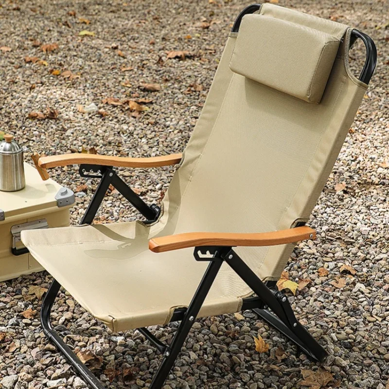 Angle Adjustable Camping Fishing Chair Journey Picnic Beach Chairs With Detachable Pillows For Camping Fishing Hiking