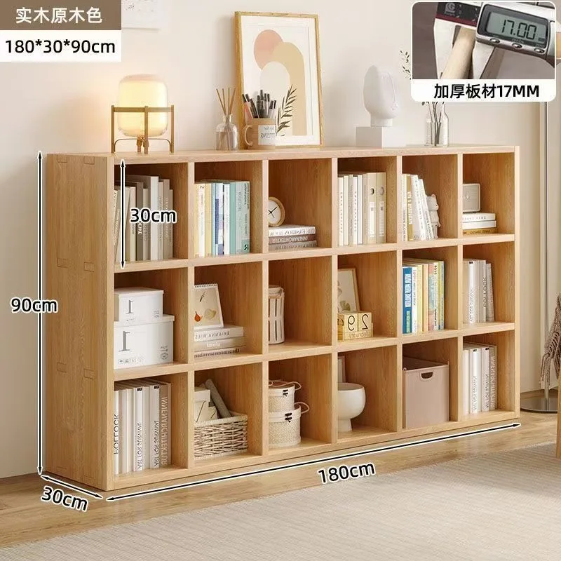 Nordic Style Solid Wood Bookshelf Floor Standing Children's Storage Rack Living Room Bookshelf Home Decor Living Room Furniture