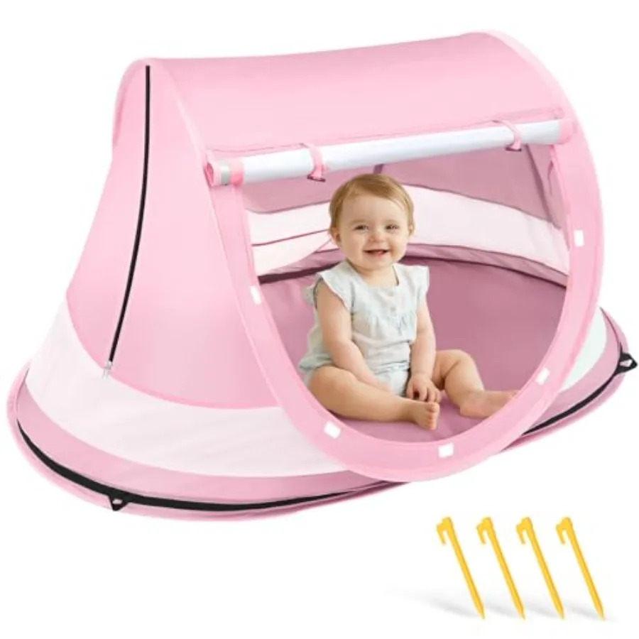 

Baby Beach Tent, Up Beach Tent Sun Shade for Beach, UPF 50+ UV Protection Sun Shelters for Infants with Carry Bag for Outdoor T