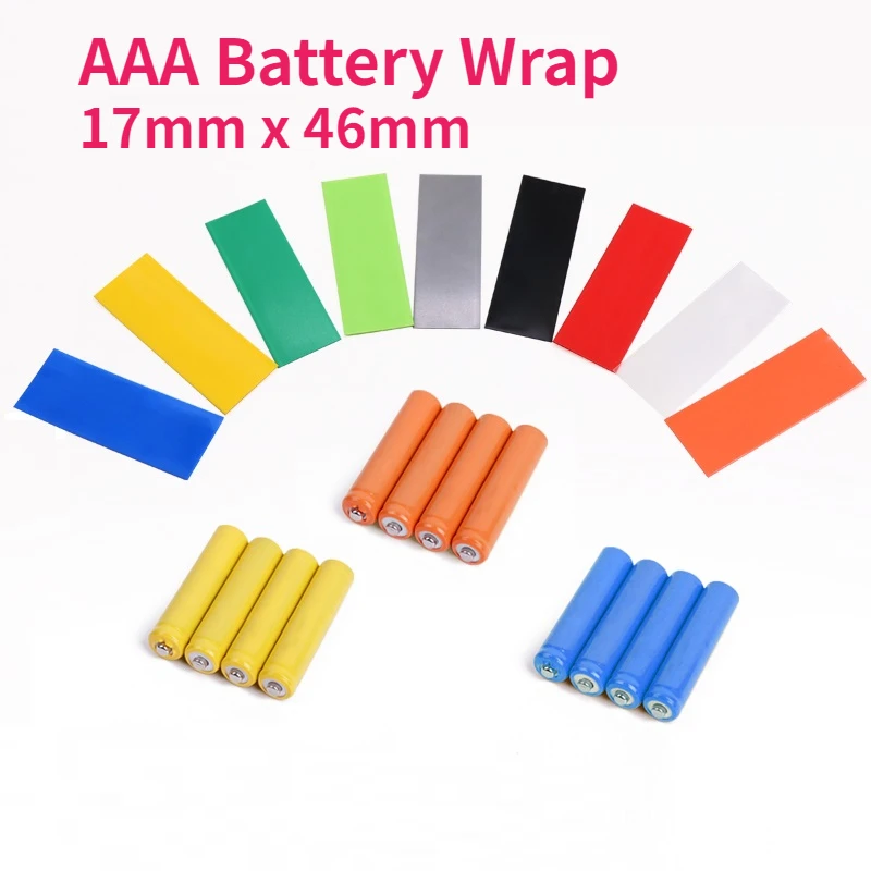 

PVC Heat Shrink Tube AAA Lipo Battery Width 17mm Length 46mm Insulated Film Wrap Protect Case Pack Wire Cable Sleeve
