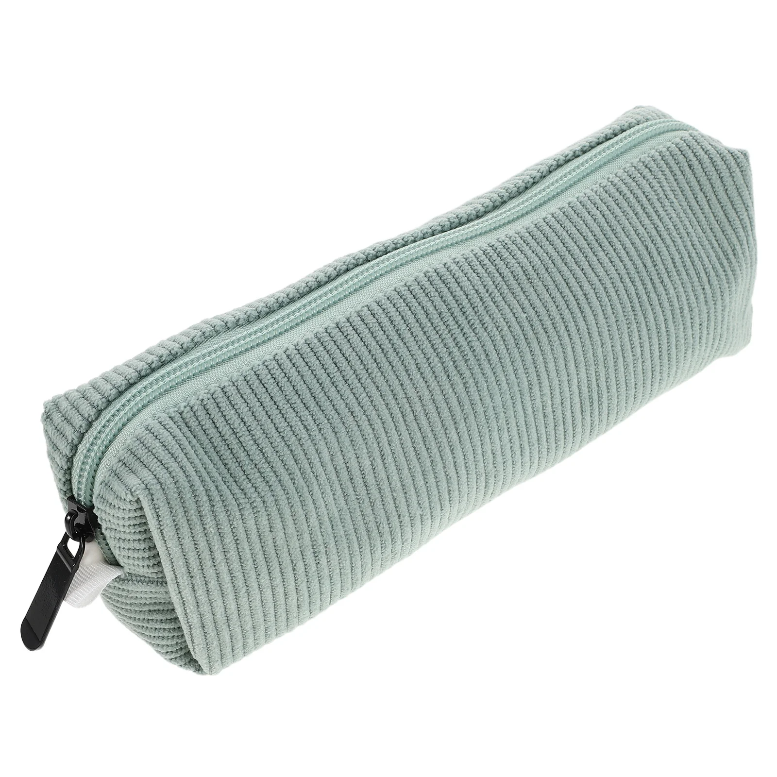 

Vintage Solid Color Pencil Case Soft Polyester Organizer Large Capacity Portable School Office Travel Zipper Pencil Pouch