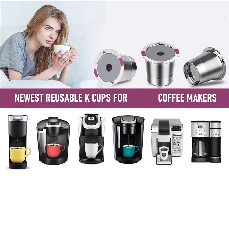 [Year Specials] Universal Stainless Steel Reusable K-Cups For Keurig 2.0& 1.0, Refillable Single-Serve Coffee Pod Filters 4Pcs - view 2