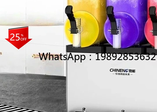 

Commercial Double Cylinder Slush Machine Cold Drink Three Cylinder Smoothie Juicer Beverage Machine