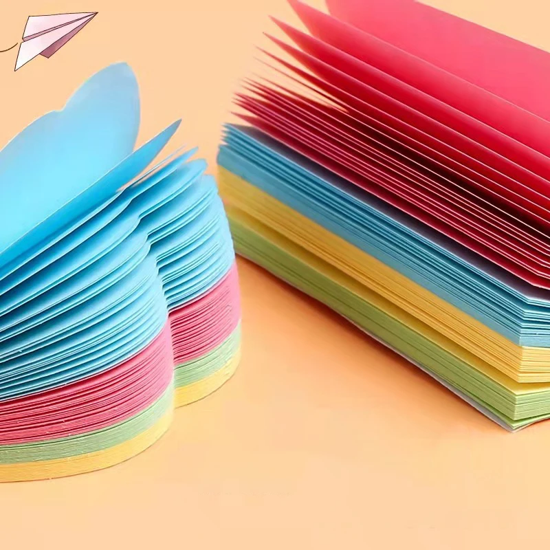 100Pcs Special-shaped Sticky Notes Self-adhesive Bookmarks Memo Pad Kawaii Stickers Creativity Cute Notepad Stickers Stationery