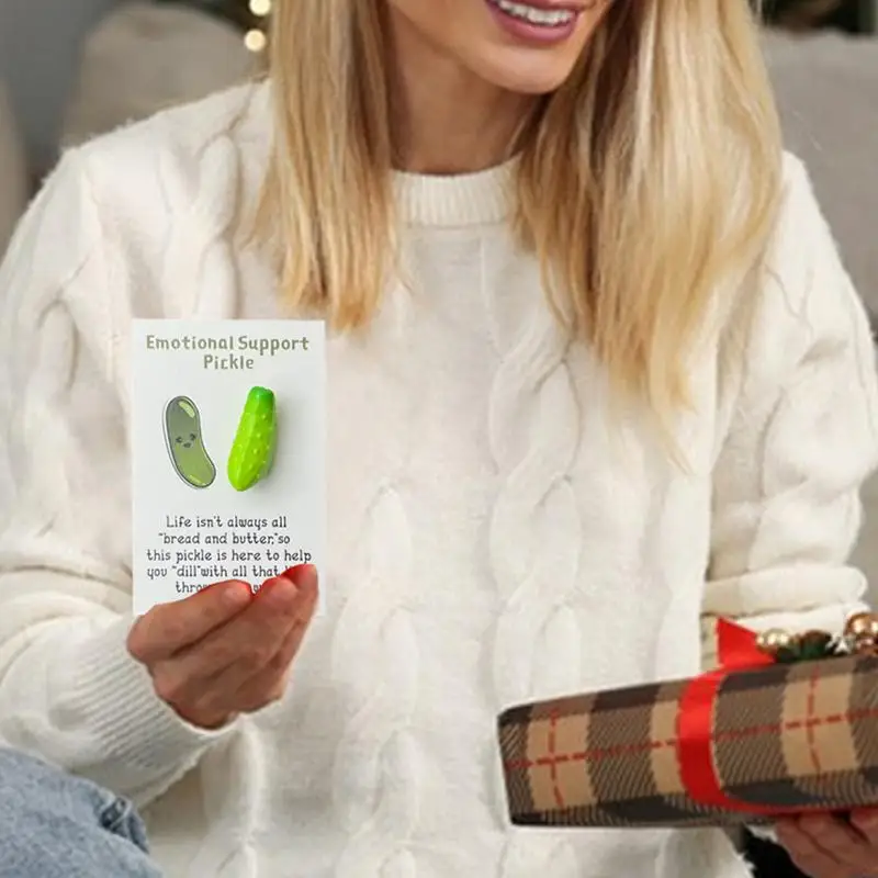 بطاقة عناق الجيب الإيجابية 3X جيب المخلل الصغير عناق بطاقات المعايدة رمز الدعم العاطفي عناق رمز ليتل الراتنج جيب عناق