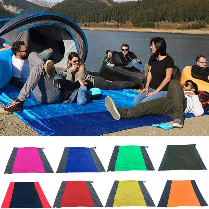 Beach Mat Sand Free Waterproof Large Oversized Camping Mat Weather Resistant Lightweight Easy To Carry Cozy Picnic Blankets For