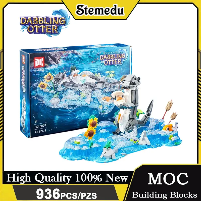 

Otter Animal Model Custom Design Construction Assembly Element Boy DIY Game Hobby Juvenile Present Home Desktop Ornament Display