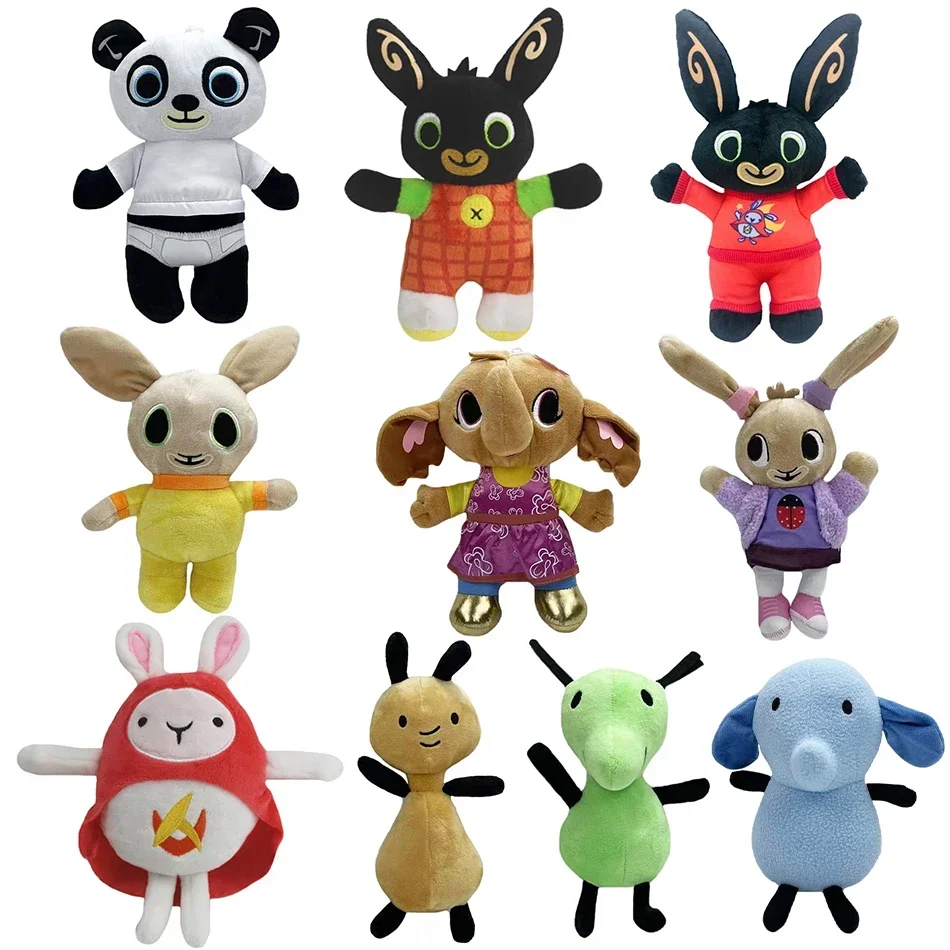 18-28cm Cartoon Bing Rabbit Plush Toys Bing Friends Flop Sula Elephant Panda Bear Stuffed Animal Doll For Kids Christmas gift