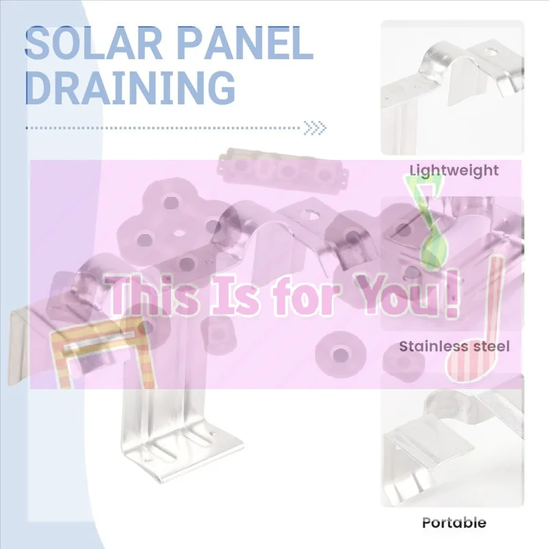 【MA】10/20Pcs 30/35mm Stainless Steel Solar Panel Guide Water Clip Sludge Drainage Pipe Button Water Guide Clip