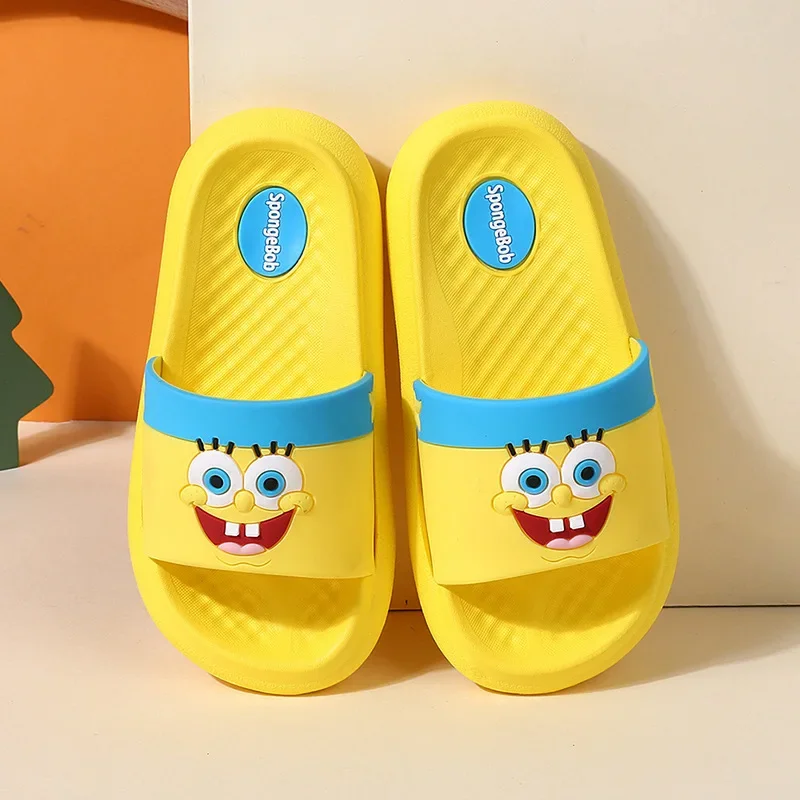 SpongeBob Patrick Star Slippers Cartoon Summer Beach Slides Boy Girl Bathroom Home Anti-Skid Flat Shoes Outdoor Sandals