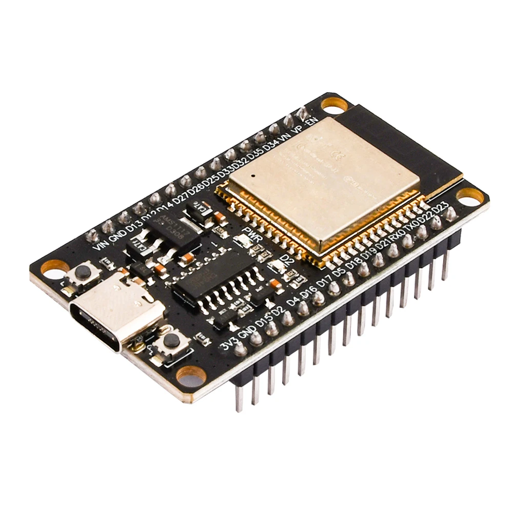 ESP-32 ESP32 Wi-Fi Bluetooth Development Board CH340C Type-C Interface Soldered Pin Headers Supports LWIP Protocol FreeRTOS
