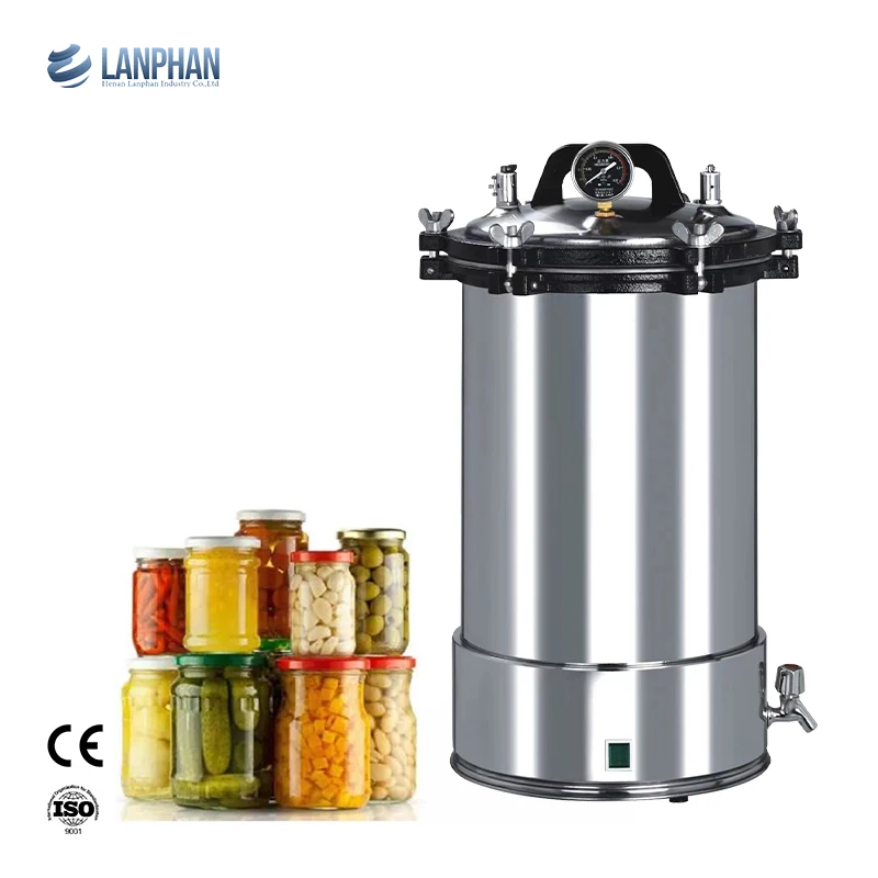 Digital Display Autoclave Steam Steam-Pressurized Sterilizer Retort 24 Sterilizeration For Canned Food