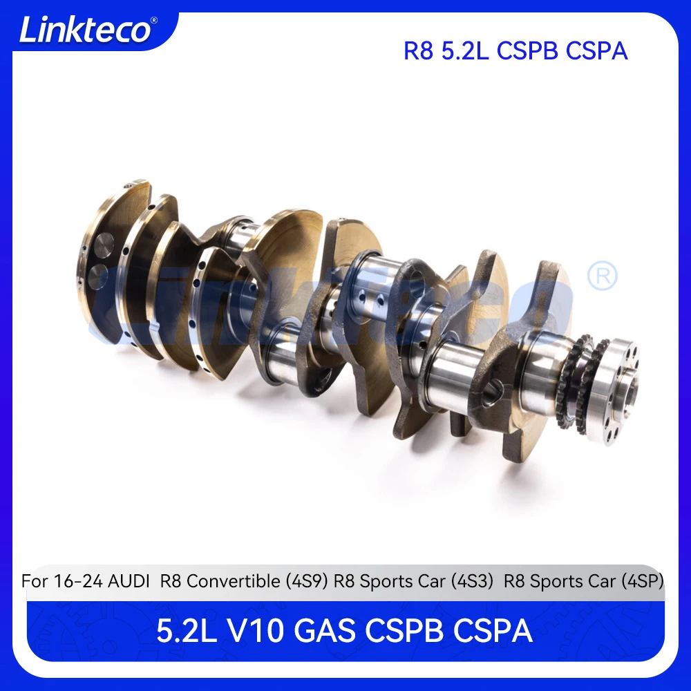 

Engine Auto Crankshaft For 16-24 AUDI 5.2 T L R8 Convertible 4S9 Sports Car 4S3 4SP DMWA CSPA CSPB V10 GAS CSP DMW 5.2 FSI 5.2L