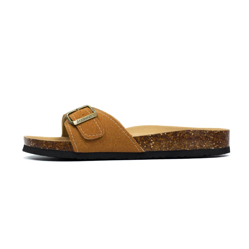 

Women's Shoes Flat Bottom Frosted Leather Cork Slippers Men's and Women's Beach Outdoor Leisure Slippers