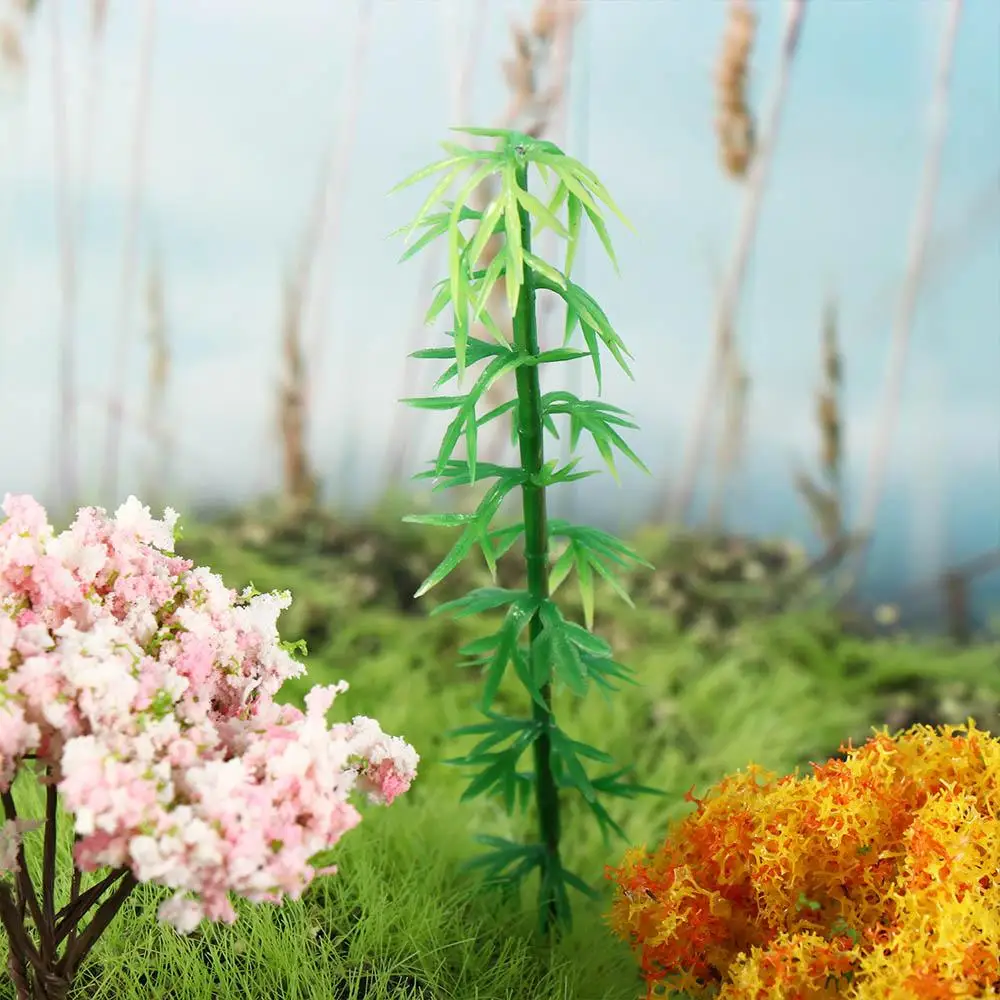 Durable Plastic Sakura Miniatures Model Vivid Simulation Trees Landscape Rural Style Home Decoratio