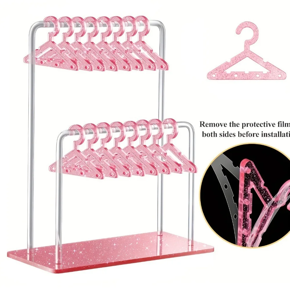 Jewelry Organizer 16pcs Hangers Shaped Jewelry Holder DIY Detachable Dangle Earrings Display Racks Acrylic Transparent