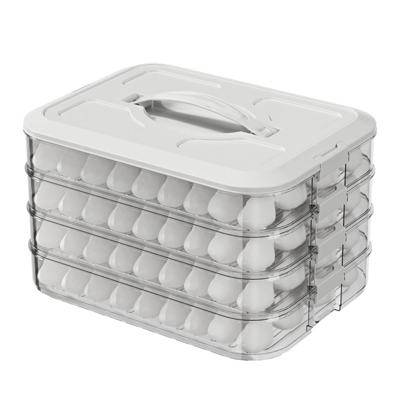 

Dumpling Box,4 Layers Freezer Safe Food Storage Containers Cookie Storage Container With Lid, Fine Workmanship