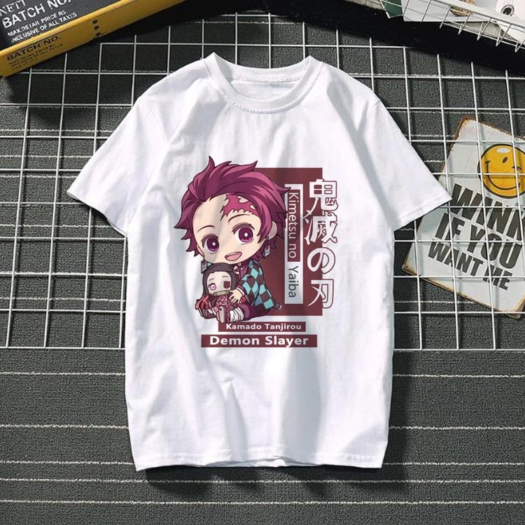 

Nihilo Blade T-shirt Short Sleeve Anime Peripheral 2 Yuan Men's and Women's Summer Clothes Tanjiro Kazamun Round Neck Clothes