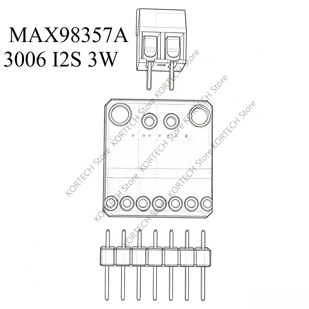 5PCS/Lot Original and brand new  MAX98357A  3006 I2S 3W Class D Amplifier Without Filtering DIY Power Amplifier Board
