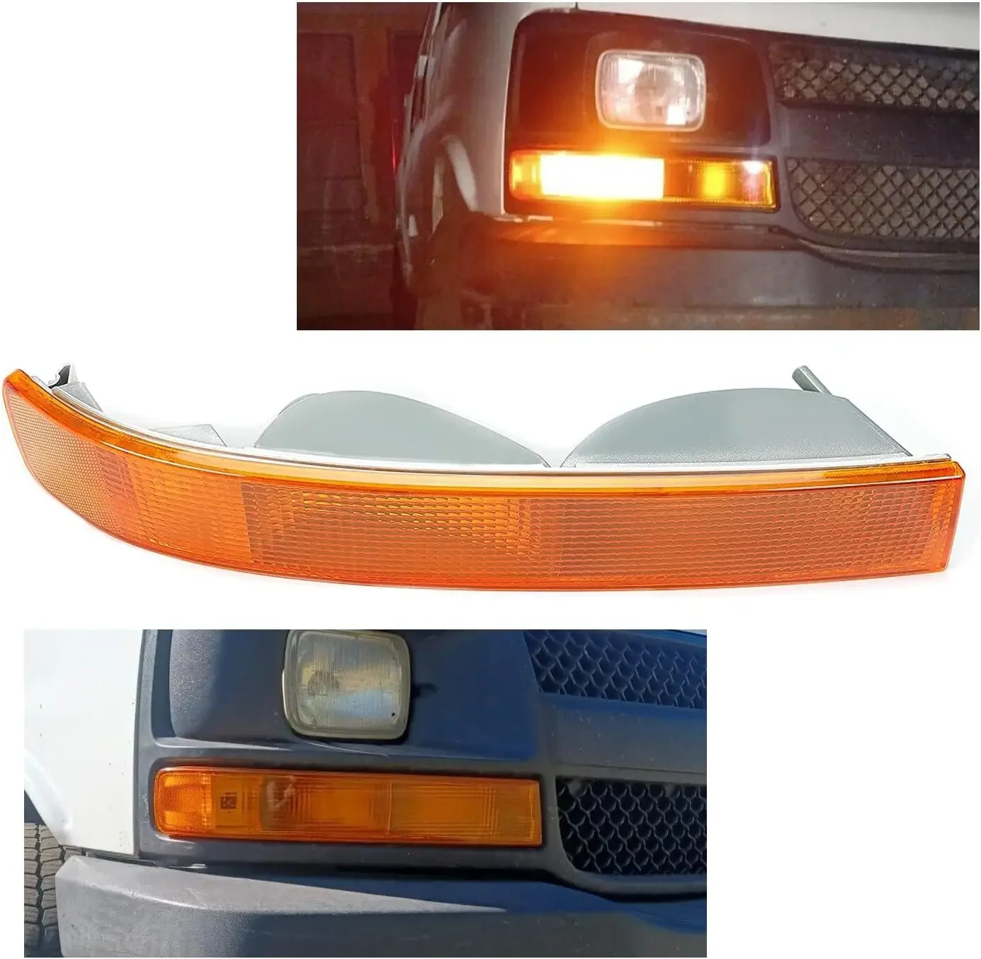 

Corner Parking Signal Light Compatible with 2003-2025 Chevy Chevrolet Express/GMC Savana Van (No Light Bulb) Replace for GM2521188 Side Marker Parking Turn Signal Lamp Passenger Side RH