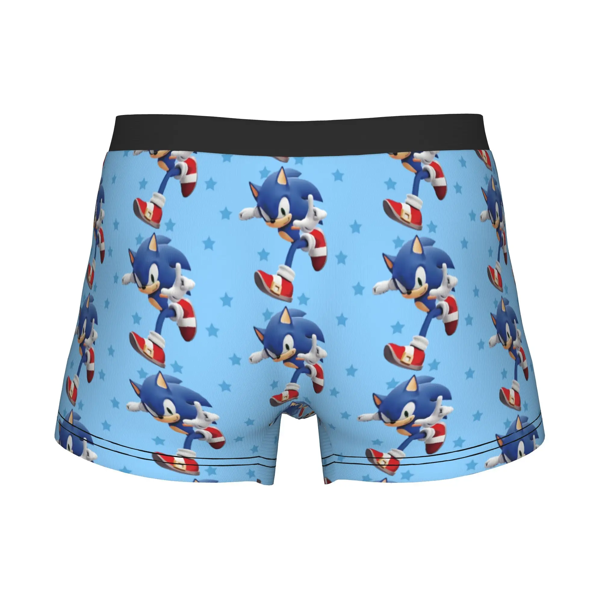 Gehog Cartoon Underwear Men Print Comic Boxer Shorts Panties Briefs Breathable Underpants