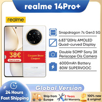 Realme 14Pro Plus Smartphone Qualcomm Snapdragon 7 Gen 3 6.83 ''120Hz OLCD Display 6000mAh Battery 50MP Camera Global Version