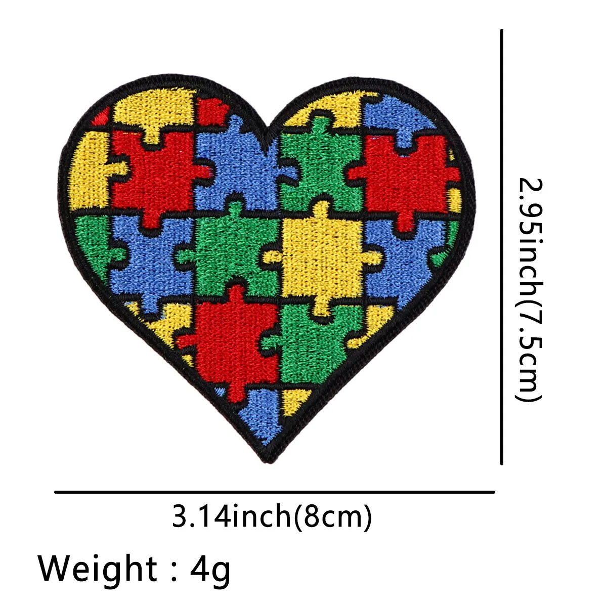 Autism Awareness Puzzle Embroidered Patches For Clothing Badge Adhesive Patches Cartoon Patches On Clothes Stickers Appliques