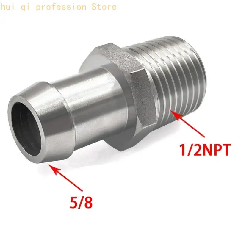 1/2 Zoll NPT 5/8 Zoll Widerhaken-Kühlmittelschlauchanschluss für Heizungsschlauch und Garagenreparatur H8WE – Detail 2