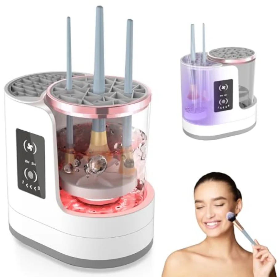 

Electric Makeup Brush Cleaner Automatic 3 in1 Makeup Brush Dryer Washer Holder Combined Portable Cosmetic Brush Cleaner Dryer T