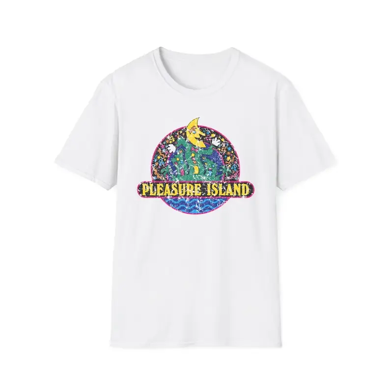 Nostalgic Theme Park Pleasure Island Retro Graphic Distressed Unisex Softstyle T-Shirt