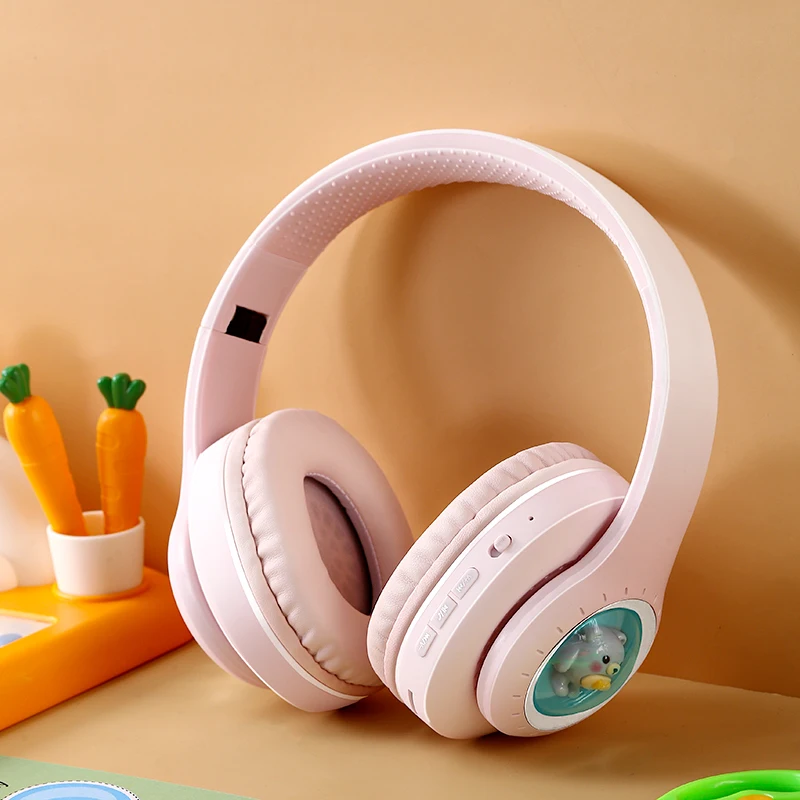 

ZECAA New Bluetooth Wireless Cartoon Bass Headphone 5.3 Head On Earphones HiFi Sound Bass Video Game Headphone With RGB Light