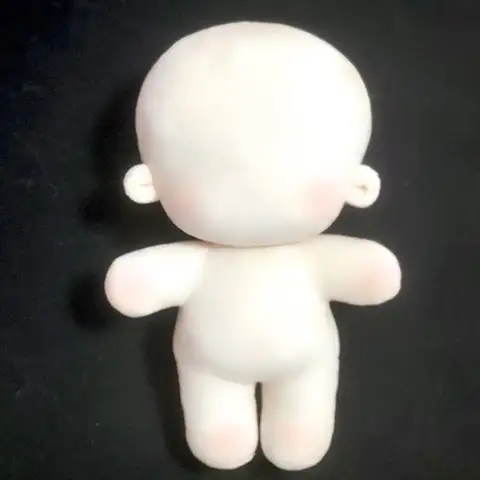 면 인형 바디 DIY 아이돌 인형 자수 또는 공백 변경 드레싱 게임, 수제 장난감, 놀이 집, 20cm