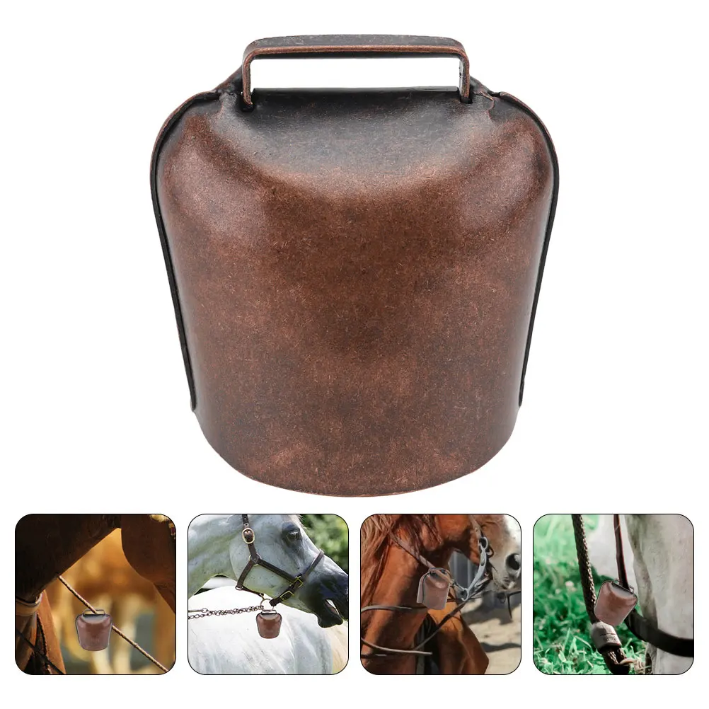 

Durable Thickened Cowbell Vintage Iron Bell Loud Animal Ringing For Sheep Cattle Horses Outdoor Use Dog Collar Bells Small Metal
