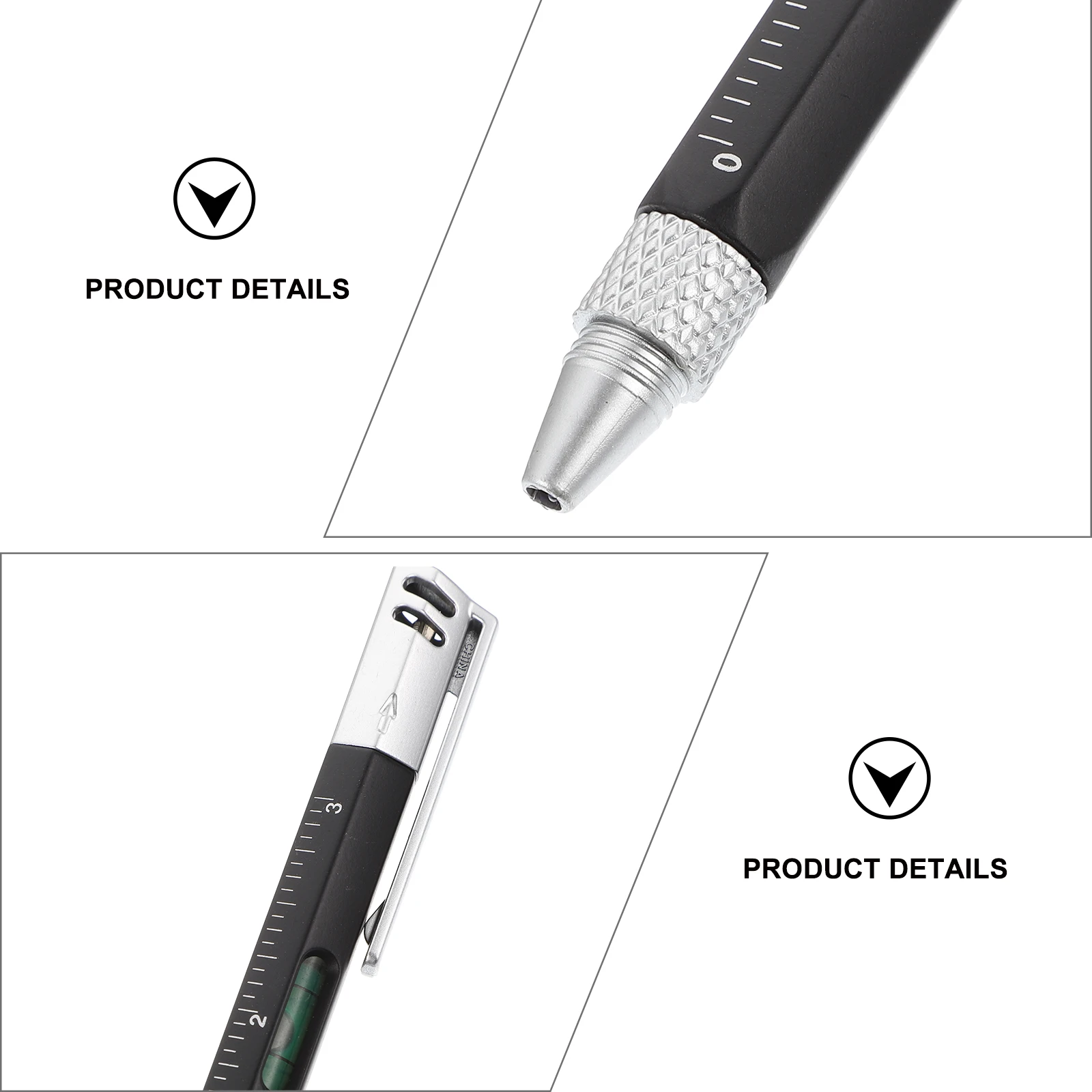

5pcs Six-in-One Tool Pen Multi-Function Screwdriver Pens Ballpoint Pen Ruler Level Gauge Gadget for Home for Men