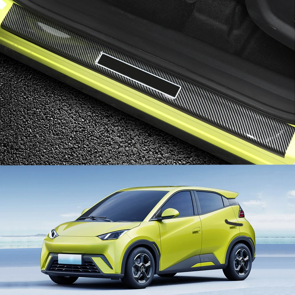 For BYD Dolphin Surf Seagull Car Door Sill Scuff Plate Pedal Accessories Protector Threshold Trim Stickers 4pcs 2023 2024 2025