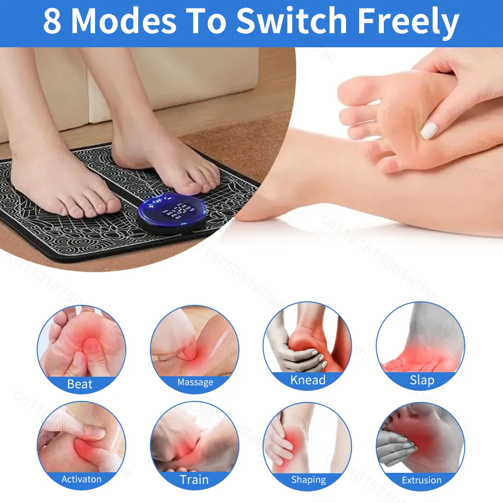 

Electric Foot Massager Ems Foot Acupoint Stimulation Improve Blood Circulation Relaxation Trainer Relieve Sore Feet Leg Sole Pad