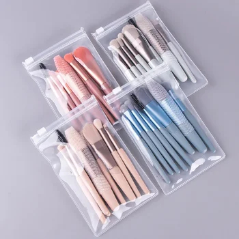 New 8Pcs Makeup Brush Set Makeup Concealer Brush Blush Loose Powder Brush Eye Shadow…