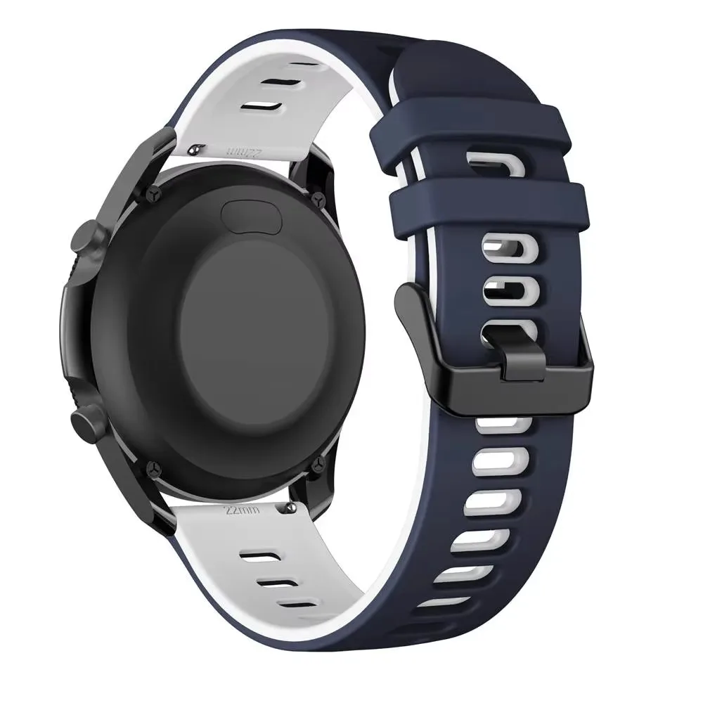 Two Tone Sport Silicone Watch Band 20mm 22mm for Samsung Galaxy Watch 3 45mm 7 6 5 4 Classic Huawei GT 4 3 2 Amazfit GTR GTS Bip
