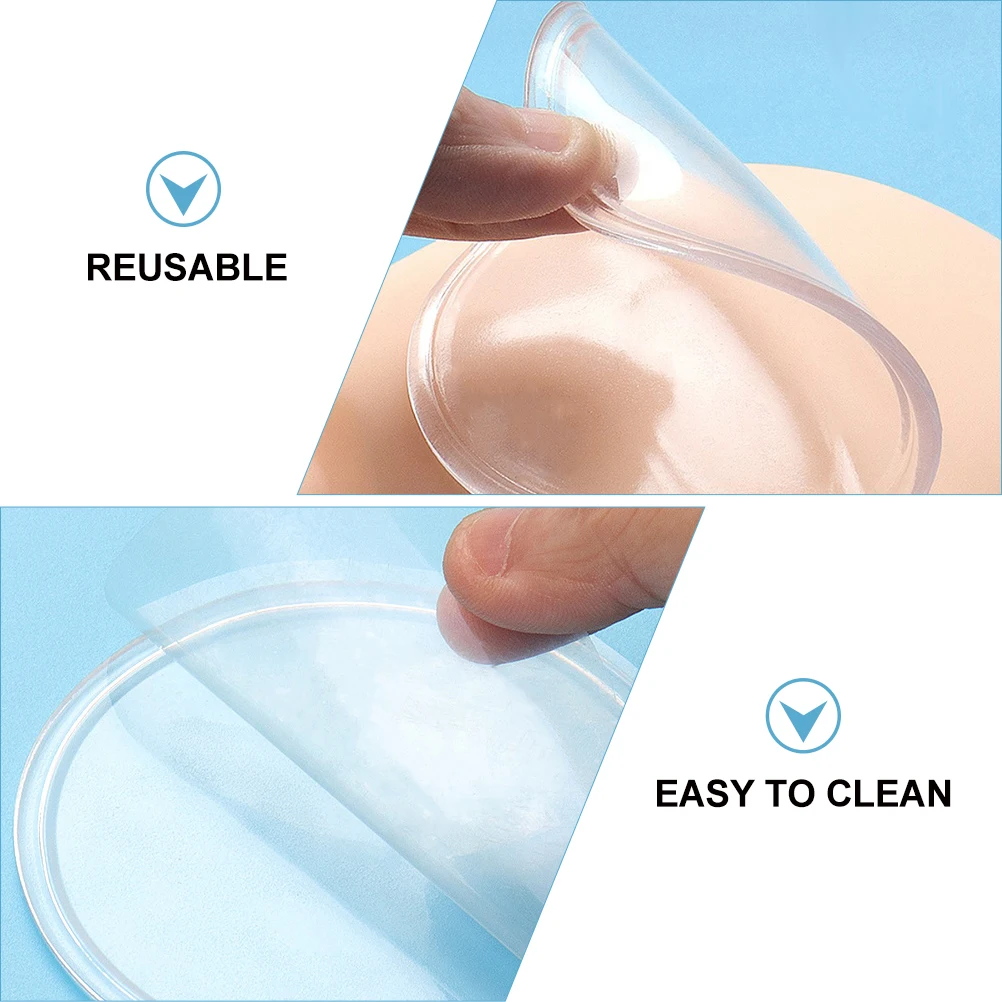 

5pcs Silicone Eyelash Pallet Transparent Holder For Extension Glue Reusable Easy Clean False Lashes Tool Eyelash Grafting Pad