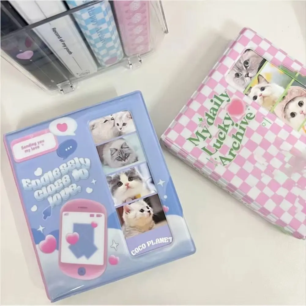 20 صفحة الكورية أربعة شبكة INS ألبوم صور الإبداعية اليدوية Photocard الموثق DIY بها بنفسك بولي كلوريد الفينيل المعبود ألبوم الصور عيد ميلاد