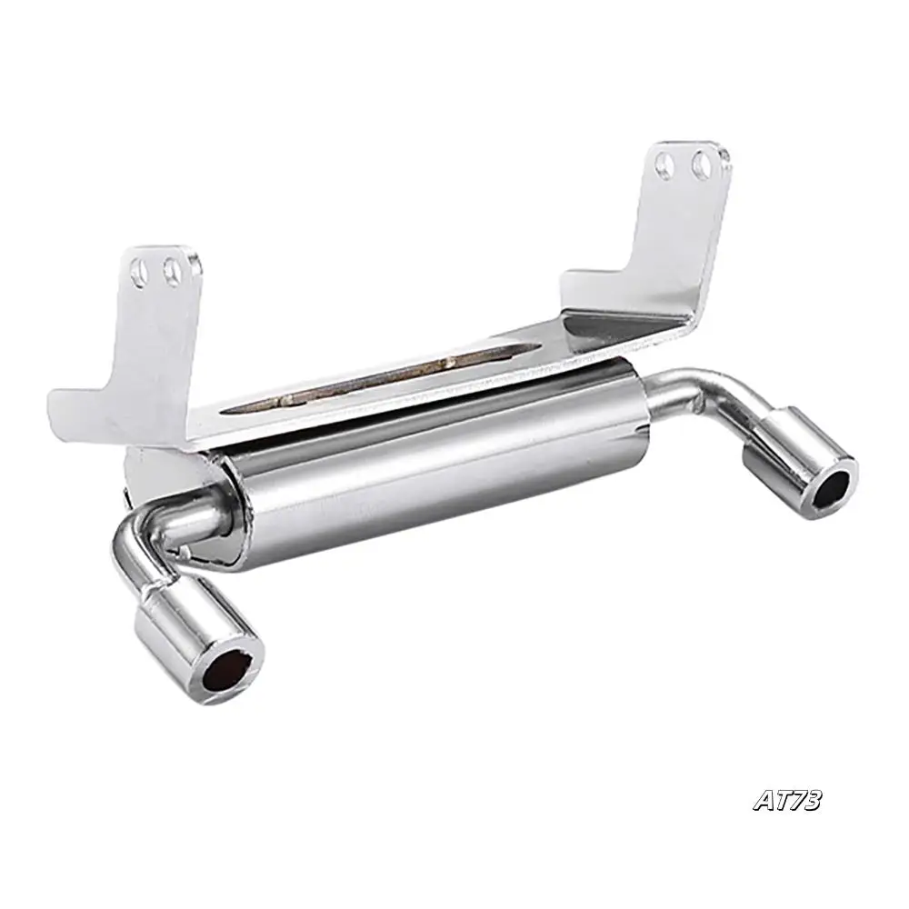 Tubo de escape de metal, coletor de escape de gás, tanque de combustível para traxxas trx4 92076-4 ford bronco rc crawler, peças de atualização