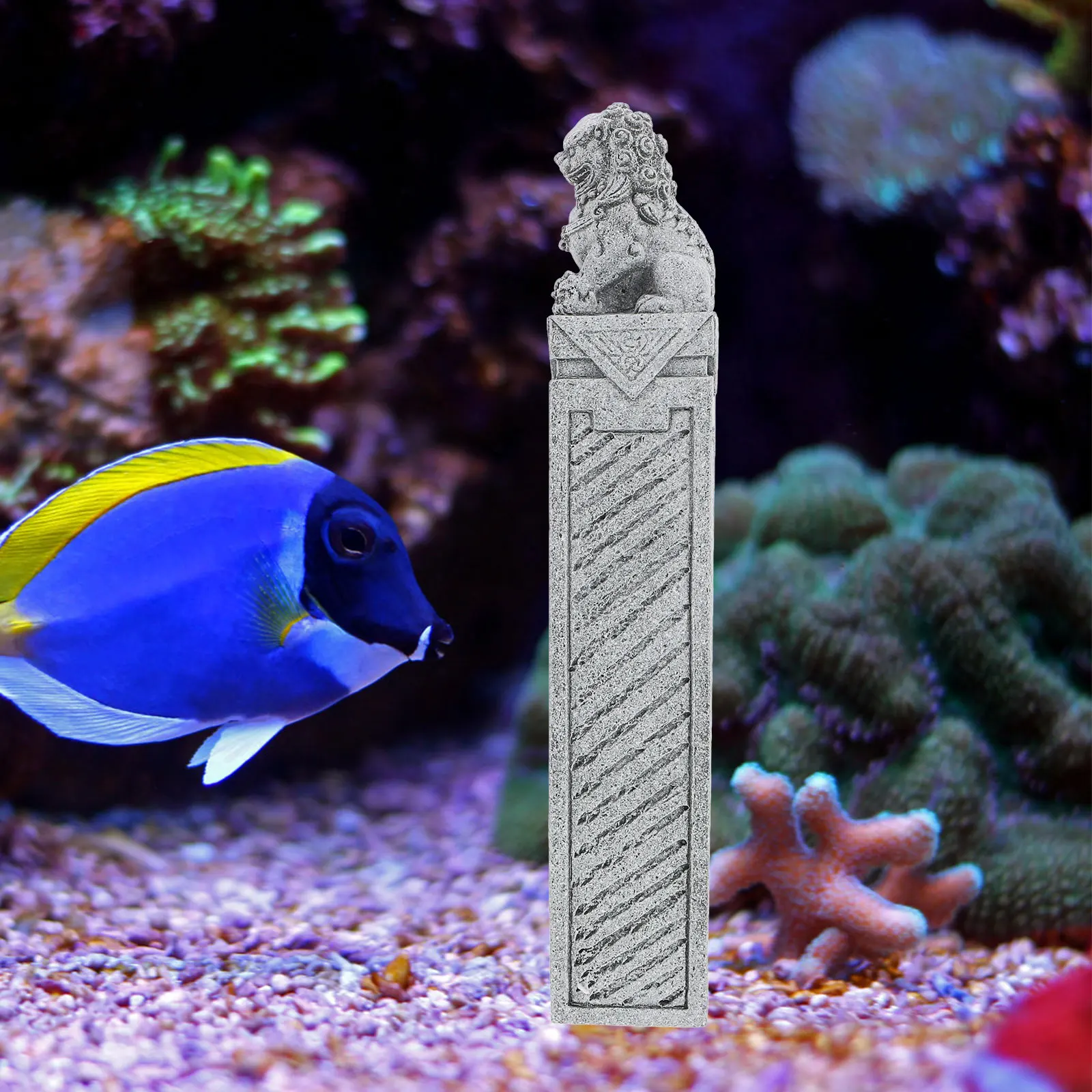 

Stone Lion Statue Feng Shui Decorations Chinese Guardian Statues Fish Tank Accessories Chinaese