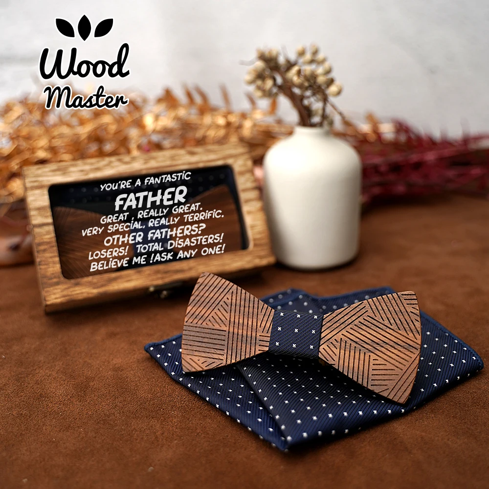 

Funny Dad Wooden Bow Tie World's Greatest Farter Items, Birthday Gifts, Father's Day Gifts For Men Husband DIY Design Engraving