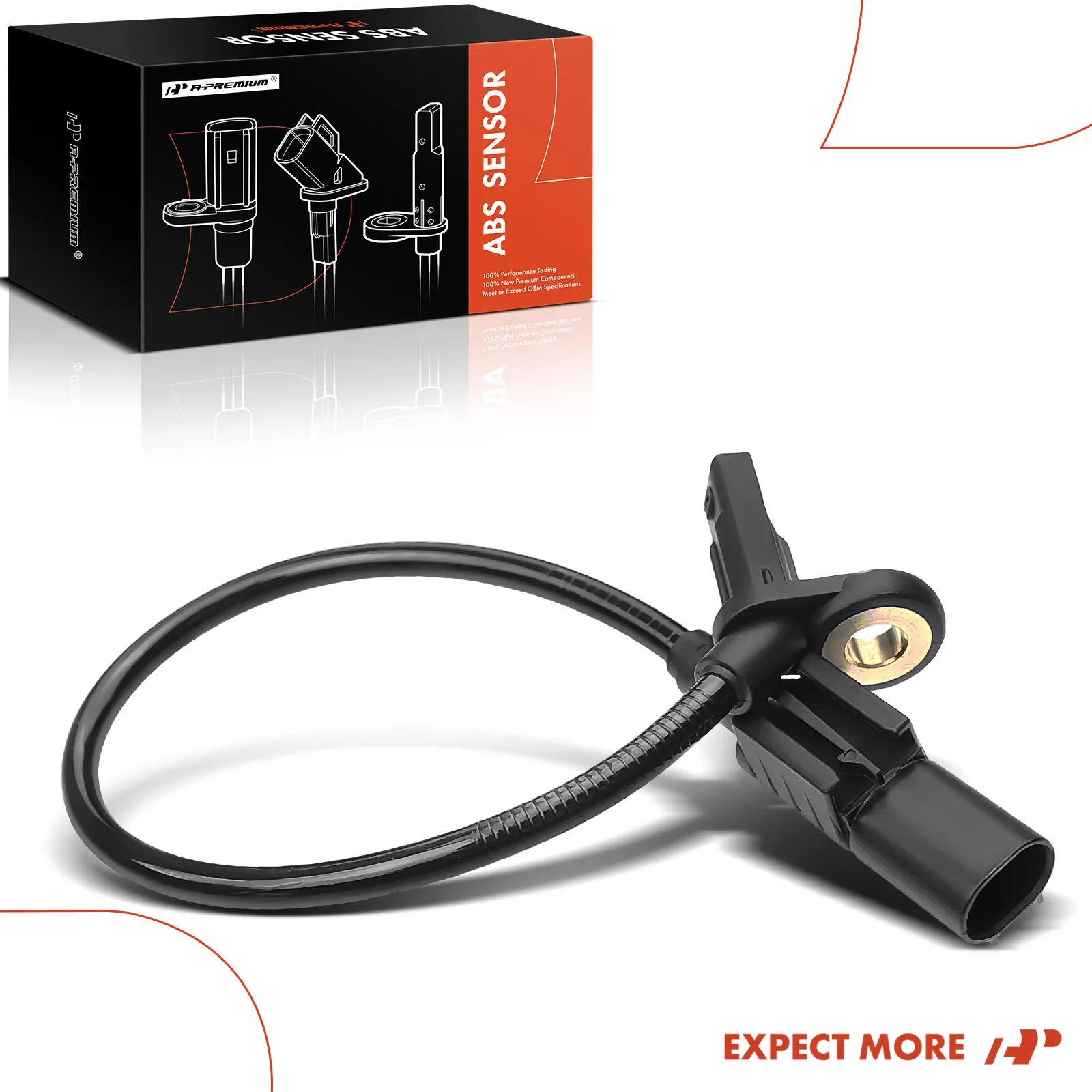 A-Premium Rear Driver or Passenger Side ABS Wheel Speed Sensor for Mercedes-Benz ML320 R320 2007-2009 ML350 2006-2010 ML450 2010 7