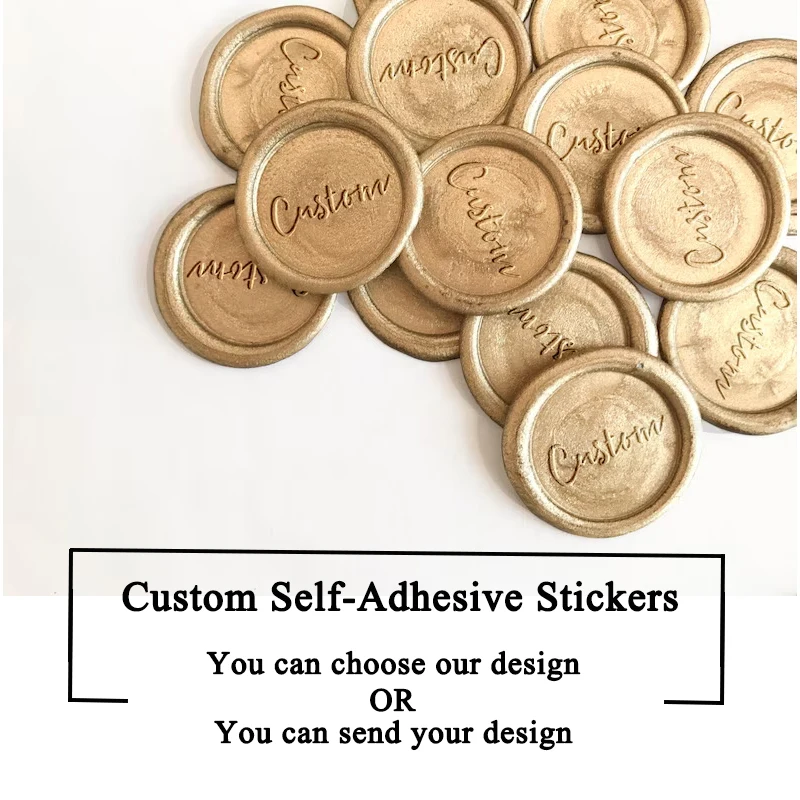 100-190Pcs 2.5Cm Custom Logo Design Wax Seal Stickers 101 Colors 7 Shapes Self-Adhesive Stickers for Diy Envelope Card Decor