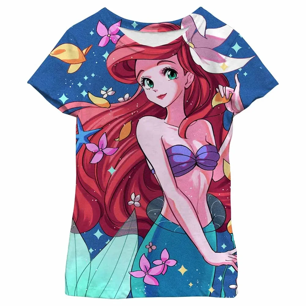 أطفال بنات ملابس ديزني تي شيرت Kawaii آنا إلسا فروزن تي شيرت فتاة بلايز تيز الأطفال قصيرة الأكمام حفلة عيد ميلاد زي